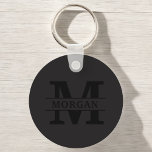 Porte-clés Monogramme et nom élégants personnalisés<br><div class="desc">Ajoutez une touche d'élégance à votre essentiel quotidien avec ce monogramme personnalisé et ce produit de nom. Doté d'un design raffiné et de détails personnalisables, il allie sophistication et fonctionnalité. Que ce soit pour un usage personnel ou comme cadeau réfléchi, cet article présente un monogramme élégant et votre nom choisi,...</div>