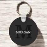 Porte-clés Monogramme et nom élégants personnalisés<br><div class="desc">Ajoutez une touche d'élégance à votre essentiel quotidien avec ce monogramme personnalisé et ce produit de nom. Doté d'un design raffiné et de détails personnalisables, il allie sophistication et fonctionnalité. Que ce soit pour un usage personnel ou comme cadeau réfléchi, cet article présente un monogramme élégant et votre nom choisi,...</div>