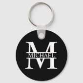 Porte-clés Monogramme et nom personnalisés (Recto)