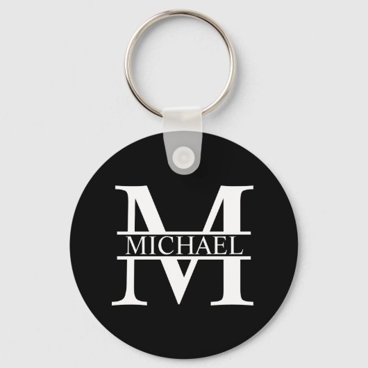 Porte-clés Monogramme et nom personnalisés (Recto)
