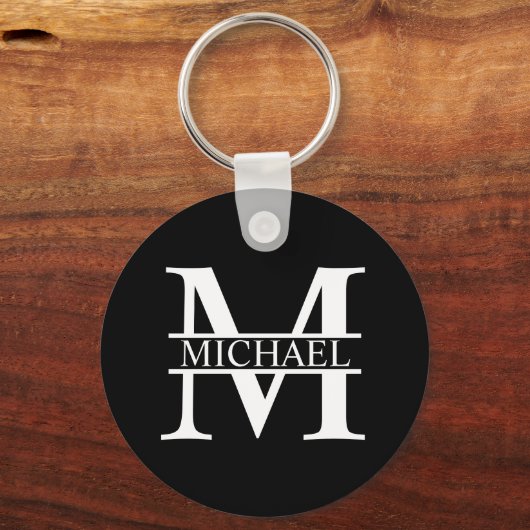 Porte-clés Monogramme et nom personnalisés (Recto)