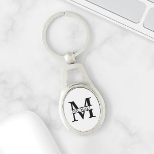 Porte-clés Monogramme et nom personnalisés