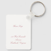 Porte-clés Monogramme et nom Signification florale tropicale (Verso)