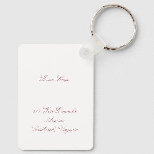 Porte-clés Monogramme et nom Signification florale tropicale (Verso)