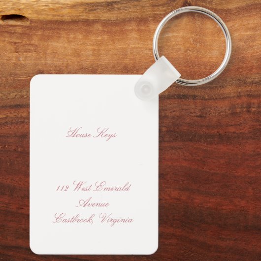 Porte-clés Monogramme et nom Signification florale tropicale (Verso)