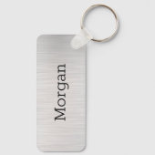 Porte-clés Monogramme et nom, Yel Gold brossé acier Keyc noir (Verso)