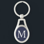 Porte-clés Monogramme et Porte - clé de nom personnalisés ble<br><div class="desc">Monogramme personnalisé et cadeau de nom caractéristiques monogramme personnalisé et nom dans le style de police serif classique. Parfait comme cadeaux de fête des pères pour papa, cadeaux pour les groomsmen et pour toute occasion spéciale.</div>
