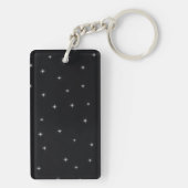 Porte-clés monogramme étoile rétro initiale personnalisée (Dos)