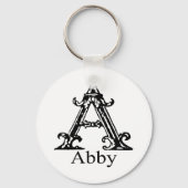 Porte-clés Monogramme fantaisie : Abby (Recto)