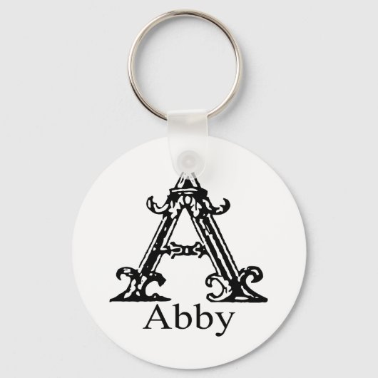Porte-clés Monogramme fantaisie : Abby (Recto)