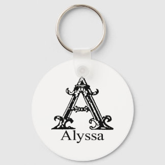 Porte-clés Monogramme fantaisie : Alyssa
