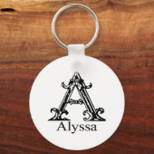 Porte-clés Monogramme fantaisie : Alyssa (Recto)