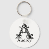 Porte-clés Monogramme fantaisie : Audrey (Recto)