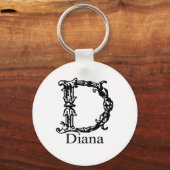Porte-clés Monogramme fantaisie : Diana (Recto)