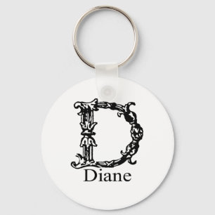Porte-clés Monogramme fantaisie : Diane