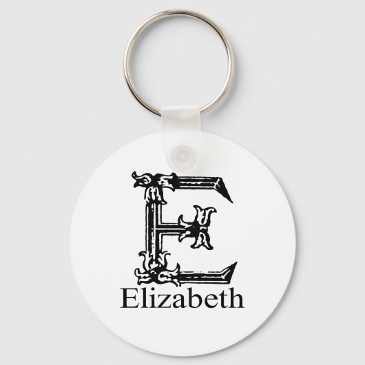 Porte-clés Monogramme fantaisie : Elizabeth (Recto)