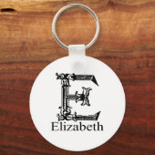 Porte-clés Monogramme fantaisie : Elizabeth (Recto)