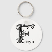Porte-clés Monogramme fantaisie : Freya (Recto)