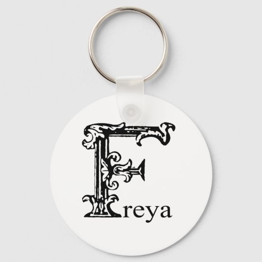 Porte-clés Monogramme fantaisie : Freya (Recto)