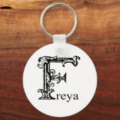 Porte-clés Monogramme fantaisie : Freya (Recto)