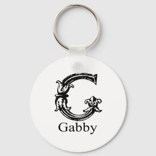 Porte-clés Monogramme fantaisie : Gabby