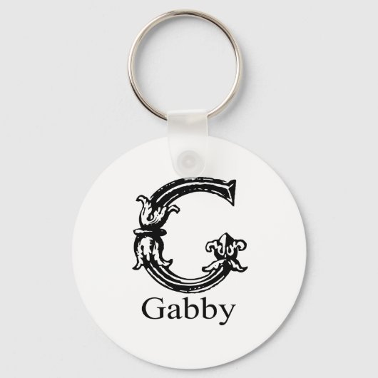Porte-clés Monogramme fantaisie : Gabby (Recto)