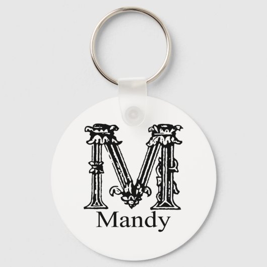 Porte-clés Monogramme fantaisie : Mandy (Recto)