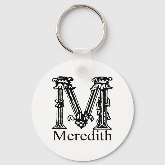 Porte-clés Monogramme fantaisie : Meredith (Recto)