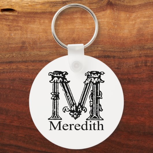 Porte-clés Monogramme fantaisie : Meredith (Recto)