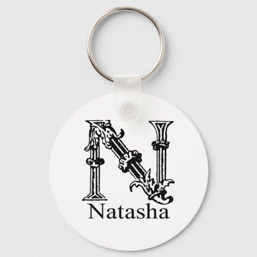 Porte-clés Monogramme fantaisie : Natasha (Recto)