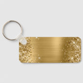 Porte-clés Monogramme fantaisie pailleté or métallisé (Verso)