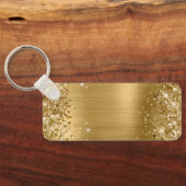 Porte-clés Monogramme fantaisie pailleté or métallisé (Verso)