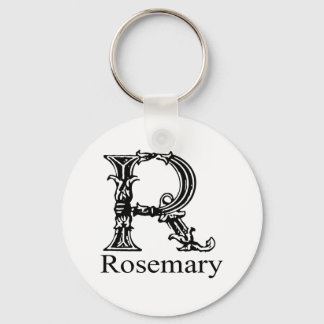 Porte-clés Monogramme fantaisie : romarin