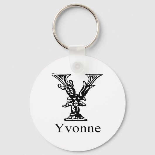 Porte-clés Monogramme fantaisie : Yvonne (Recto)
