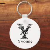 Porte-clés Monogramme fantaisie : Yvonne (Recto)