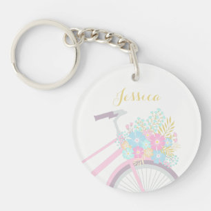 Porte-clés Monogramme Fleur Bicyclette en attente grand Porte