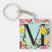 Porte-clés Monogramme floral (Devant)