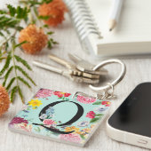 Porte-clés Monogramme floral (Devant Droit)