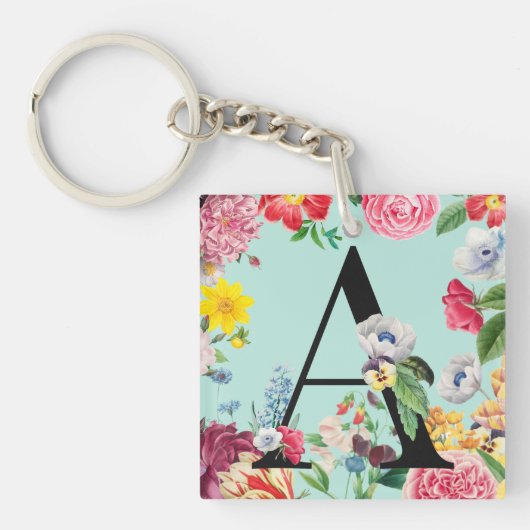 Porte-clés Monogramme floral (Devant)