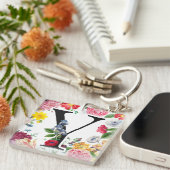Porte-clés Monogramme floral (Devant Droit)