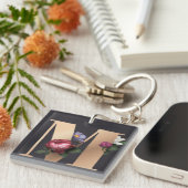 Porte-clés Monogramme floral (Devant Droit)