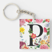 Porte-clés Monogramme floral (Devant)