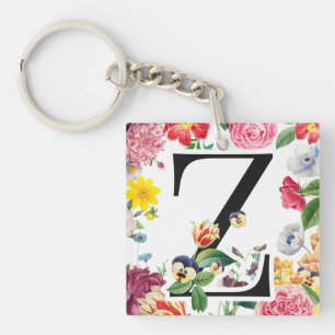 Porte-clés Monogramme floral