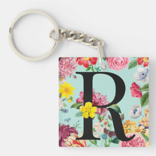 Porte-clés Monogramme floral