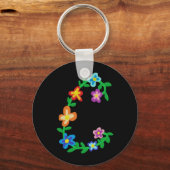 Porte-clés Monogramme floral "C" (Recto)
