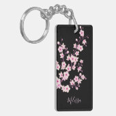 Porte-clés Monogramme Floral Fleurs de cerisiers (Devant gauche)