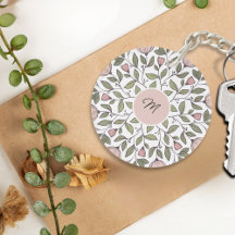 Monogramme floral sur mesure délicat