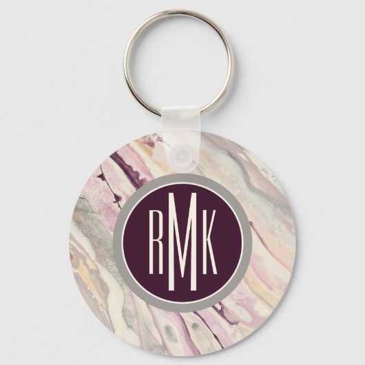 Porte-clés monogramme | Flowing (Recto)