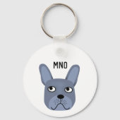 Porte-clés Monogramme français de Bulldog (Recto)