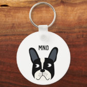 Porte-clés Monogramme français de Bulldog (Recto)